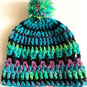 Pom Pom Crochet Beanie